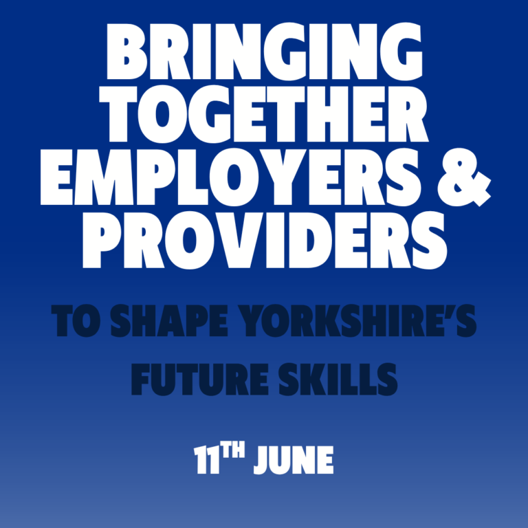 bringing together employers and providers to shape yorkshires future skills event graphic