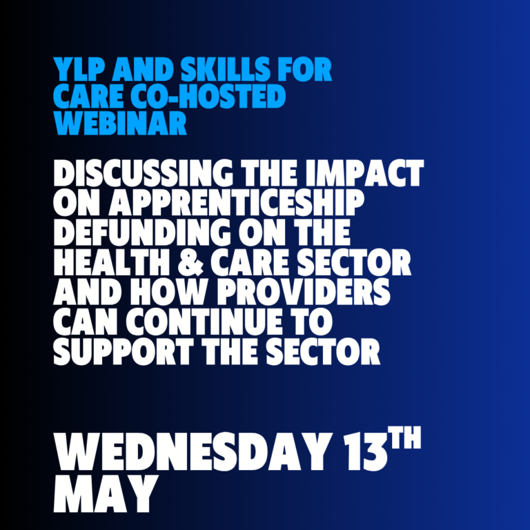 YLP and Skills for Care co-hosted webinar graphic
