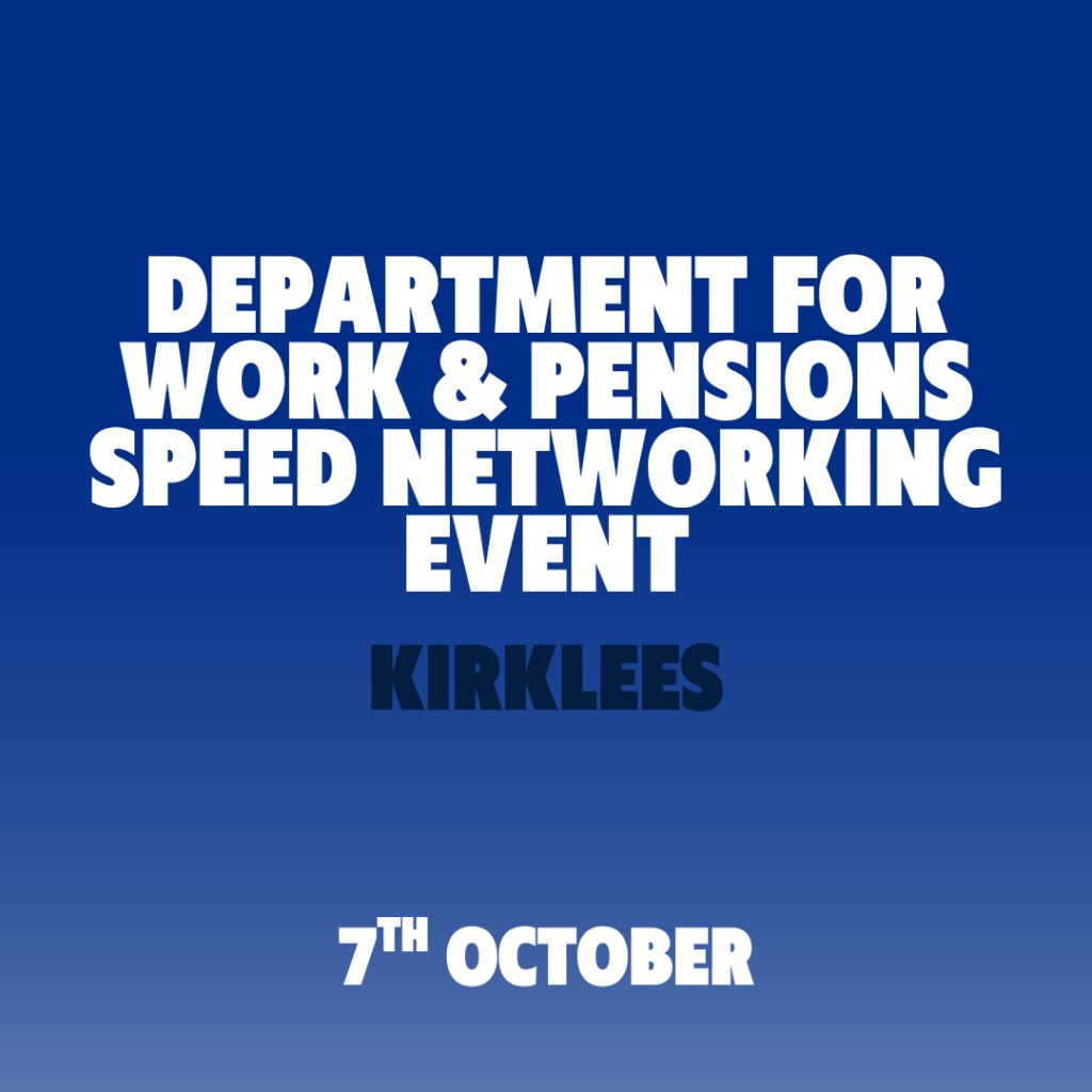 department for work and pensions speed networking event kirklees event block